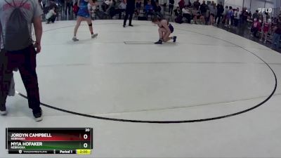 133 lbs Quarterfinal - Myia Hofaker, Nebraska vs Jordyn Campbell, Nebraska