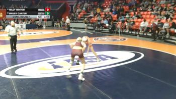 1A 120 lbs Cons. Round 1 - Riley Hinton, Vandalia vs Briley Carter, Clinton