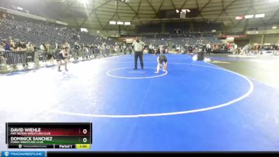 92 lbs 1st Place Match - David Wiehle, Mat Demon Wrestling Club vs Dominick Sanchez, Forks Wrestling Club