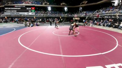 6A 132 lbs Cons. Semi - Cora Hayes, Southlake Carroll vs Jaylah Davenport, Arlington Lamar