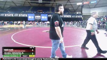 117 lbs 1st Place Match - Knox Kjar, Liberty Warriors Wrestling Academy vs Micheal Cervantes Jr., Toppenish USA Wrestling Club
