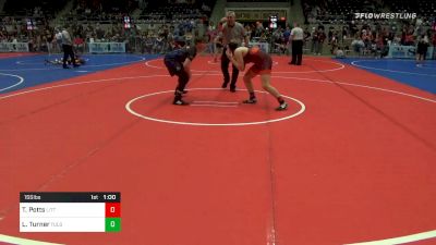 155 lbs 7th Place - Trinity Potts, Little Axe Takedown Club vs Levin Turner, Tulsa Blue-T Panthers