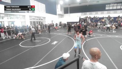 150 lbs Semifinal - Greg Torosian, World Team Training Center vs Diego Valdiviezo, Poway Wrestling