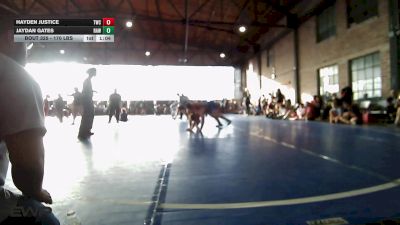 170 lbs Semifinal - Hayden Justice, Tahlequah Wrestling Club vs Jaydan Gates, Raw Wrestling Club