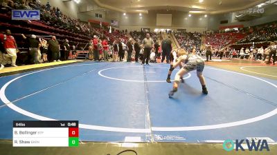 64 lbs Quarterfinal - Boston Bollinger, Tulsa Blue T Panthers vs Ryder Shaw, Barnsdall Youth Wrestling