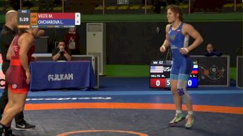62 kg Mallory Velte, USA vs Liubov Ovcharova, RUS