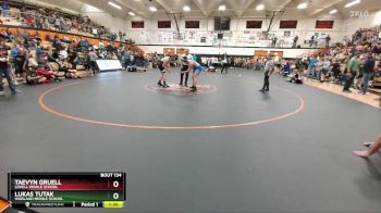 175 lbs Quarterfinal - Lukas Tutak, Worland Middle School vs Taevyn Gruell, Lovell Middle School