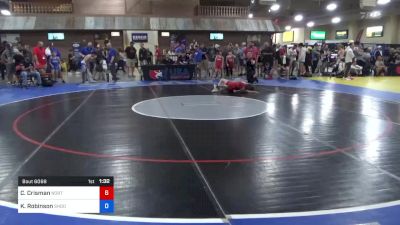 28 kg Semis - Carmine Crisman, North Montana Wrestling Club vs Kyler Robinson, Shootbox Wrestling Club