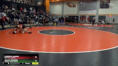 126 lbs Quarterfinal - Gavin Rogers, Prairie, Cedar Rapids vs Landon Adams, Iowa City, Liberty