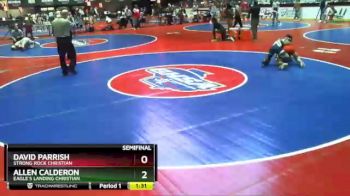 1 lbs Semifinal - David Parrish, Strong Rock Christian vs Allen Calderon, Eagle`s Landing Christian