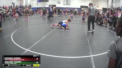 70 lbs Round 1 - Brecken Tanner, LA Elite Wrestling vs Luciano Acerra, West Wateree Wrestling Club