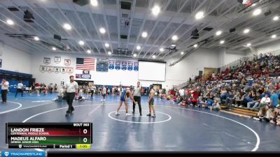 120 lbs Cons. Semi - Landon Frieze, Centennial Middle School vs Madeus Alfaro, Gering Junior High