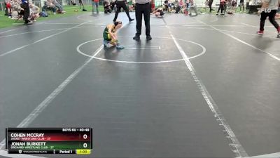 40-48 lbs Round 1 - Jonah Burkett, Orchard Wrestling Club vs Cohen McCray, Jacket Wrestling Club