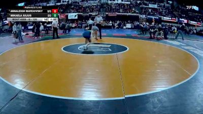 G - 120 lbs Quarterfinal - Mikaela Julius, Glacier (Kalispell) Girls vs Annaleigh Matejovsky, Wolf Point Girls