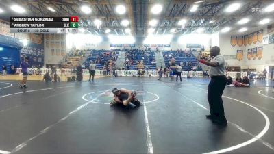 132 Gold Quarterfinal - Sebastian Gonzalez, Southwest Miami vs Andrew Taylor, George Jenkins