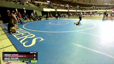 Rookie K-2 44 Cons. Semi - Wesley Uttley, Poquoson Athletic Association vs Brody Mullins, Tabb Wrestling Club