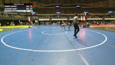 6-8 120 Round 2 - Jackson Carey, Great Bridge Middle School vs Emeric Keaton, Ocean Lakes Wrestling Club