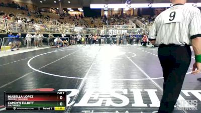 100 lbs Semifinal - Camdyn Elliott, Gulf Breeze vs Miabella Lopez, Freedom (Orlando)