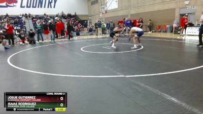 141 lbs Cons. Round 3 - Josue Gutierrez, Clackamas Community College vs Isaias Rodriguez, Evergreen State College