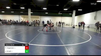 120 lbs Consi Of 32 #1 - Tyeler Hagensen, NJ vs Jackson Orrell, PA