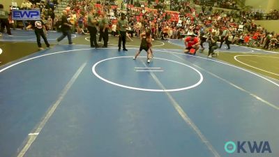 52 lbs Quarterfinal - Emma Campbell, Claremore Wrestling Club vs Koen Thurman, Sperry Wrestling Club