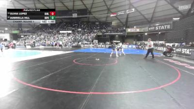 Girls 2A 115 lbs Champ. Round 1 - Aubriella Hill, Deer Park (Girls) vs Olivia Lopez, Burlington-Edison (Girls)