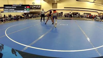 133 lbs Semifinal - Cristian Rojas, Rochester Christian vs Brady Carter, East Stroudsburg University