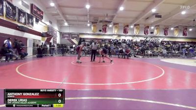 150 lbs Cons. Round 4 - Derek Urias, San Jacinto Valley Academy vs Anthony Gonzalez, Norco