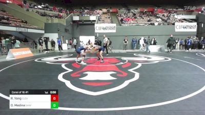 128 lbs Consi Of 16 #1 - Richard Yang, Clovis East vs Daniel Medina, Shafter