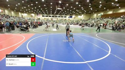 54 lbs Consi Of 8 #2 - Blaze Dahlen, Scmc vs Peyton Scott, Willits Grapplin Pack