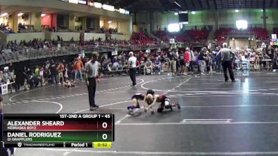 45 lbs Semifinal - Daniel Rodriguez, GI Grapplers vs Alexander Sheard, Nebraska Boyz