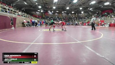 113 lbs Cons. Round 2 - Jack Cavallo, New Albany vs Knox Wenderoth, North Posey