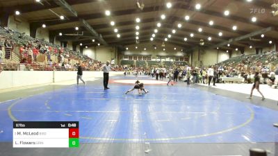 67 lbs Semifinal - Mackenzie McLeod, Bison Takedown Wrestling Club vs Levi Flowers, Grindhouse Wrestling