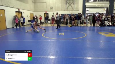 94 lbs Consy 3 - Mason Gregor, Erie Cathedral Prep vs Bently West, Trinity