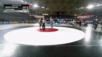 Boys 2A 285 lbs Champ. Round 2 - DeQuan Freeland, Olympic vs Logan Busig, Woodland