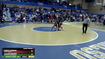 155lbs Champ. Round 2 - Aaliyah Booth, Columbia River (Girls) vs Carys Lenihan, Camas (Girls)