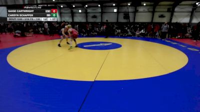U16 FS - 106 lbs Cons. Round 1 - Gaige Cartwright, Reality Sports Wrestling Club vs Carsyn Schaffer, Riverhawk Wrestling Academy