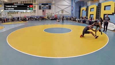 157 lbs Champ. Round 1 - Ty Brown, St Georges Tech HS vs Camar Miller, William Penn H.S.