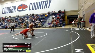 184 lbs Cons. Round 3 - Auggie Gingerich, Clackamas Unattached vs Niko Sigrah, Treasure Valley Community College