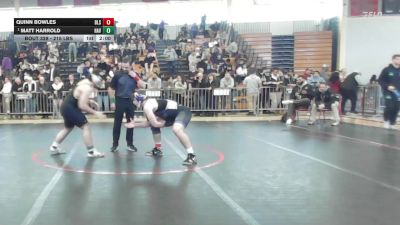 215 lbs Semifinal - Quinn Bowles, Boston Latin vs Matt Harrold, Haverhill