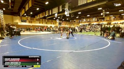 67 lbs Quarterfinal - Adam Albahar, Socal Grappling Club vs John Briones Iv, Rough House Wrestling