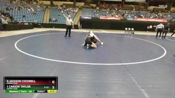 133 lbs Cons. Semi - 5 Jackson Cockrell, Grand View vs 1 Carson Taylor, Grand View