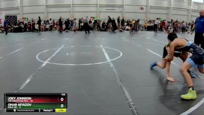 115 lbs Round 6 (10 Team) - Omar Niyazov, NOVA WC vs Joey Johnson, The Wrestling Mill