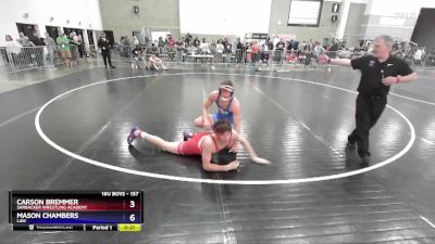 157 lbs Cons. Round 4 - Carson Bremmer, Sarbacker Wrestling Academy vs Mason Chambers, LAW