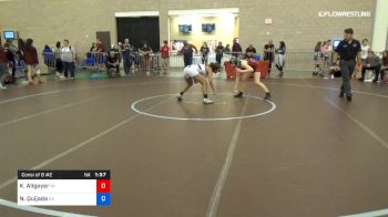 54 kg Consi Of 8 #2 - Koressa Allgeyer, Team Wisconsin vs Nadine Quijada, Team California