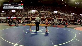 G - 170 lbs Cons. Round 2 - Josie Steinebach, Powell Co. (Deer Lodge) Girls vs Svea Hogan, Harlem Girls