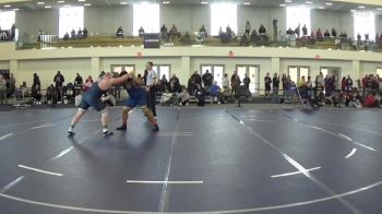 285 lbs Cons. Round 3 - Sergio Pacheco Ortiz, Mount St. Joseph vs Davin George, Trine