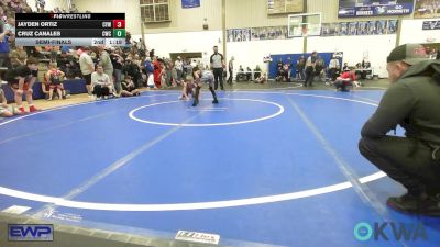 73 lbs Semifinal - Jayden Ortiz, Coweta Tiger Wrestling vs Cruz Canales, Claremore Wrestling Club