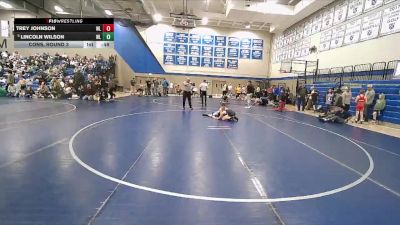 88 lbs Cons. Round 3 - Trey Johnson, Timpanogos Wrestling vs Lincoln Wilson, Sanderson Wrestling Academy