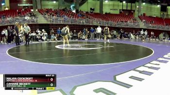 110 lbs Round 6 (8 Team) - Cayenne Beckett, Northwest Girls vs Malaya Cockcroft, Papillion-La Vista South Girls